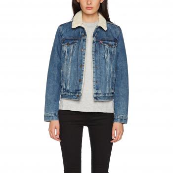 Chaqueta Vaquera Sherpa Original de Levi's para Mujer, Azul