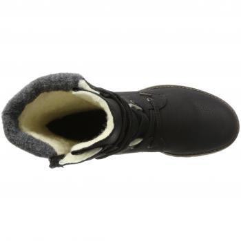 Calzado Rieker estilo botín negro con cordones