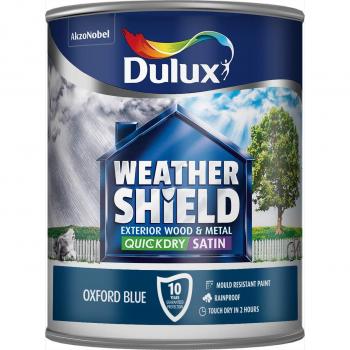 Dulux Weathershield Quick Dry Exterior wood and metal Satin 750ml Oxford Blue M