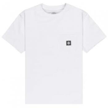 Element T-Shirt Icon Labelcket – Jungen‑Tee 16 (165‑172 cm), Optikweiß, reine Baumwolle