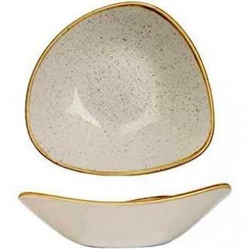 Churchill Stonecast Triangular Bowls, PORCELAIN, Barley White, 18.5 cm (7¼”)