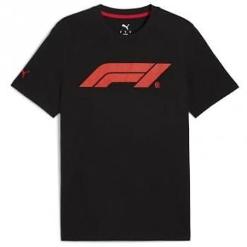 PUMA T-Shirt „F1 ESS LOGO TEE“ 180 g, schwarz/rot, L