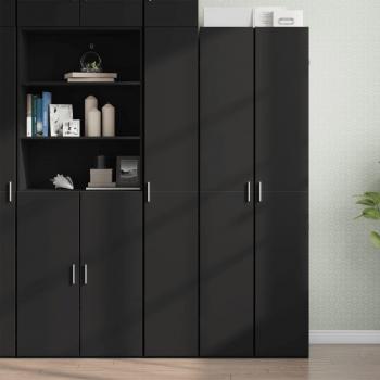 VidaXL 30x42.5x185 cm Black Engineered Wood Highboard