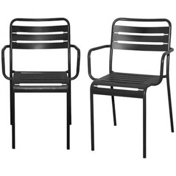 Set di 2 Poltrone Acciaio Verde