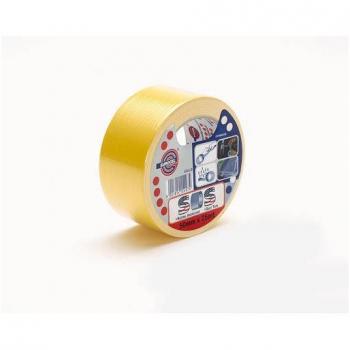 Nastro Telato Multiuso Giallo 50mm x 25m con Supporto in LDPE e Tessuto Rinforzato