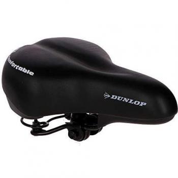 Selle de vélo de ville Dunlop unisexe noire 26,5 x 18,5 cm