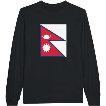 PixelForma Nepal Flag Long Sleeve Cotton Shirt