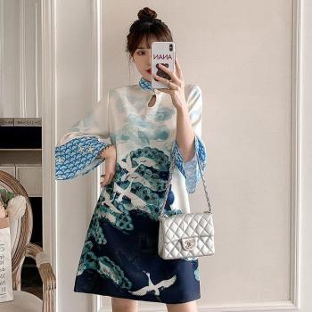 Robe Cheongsam blanche 4XL, Qipao moderne pour femmes, vêtements traditionnels chinois