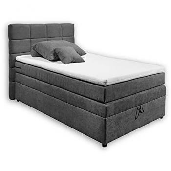 ED EXCITING DESIGN Boxspringliege Tacoma, 120 x 200 cm, Grau
