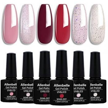 Allenbelle Smalti Semipermanenti Per Unghie Kit In Gel Uv Led