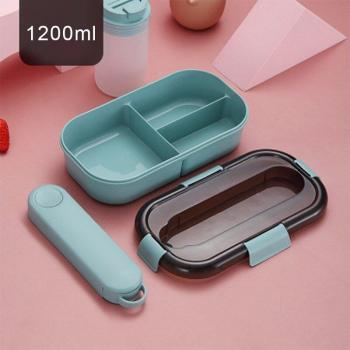 Bento Box Escolar de Plástico con Divisiones y Cierre Hermético