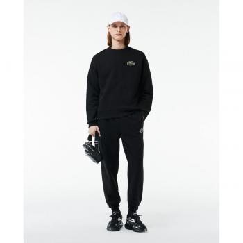 Sudadera Lacoste Loose Fit con Cocodrilo, Color Negro, Talla M