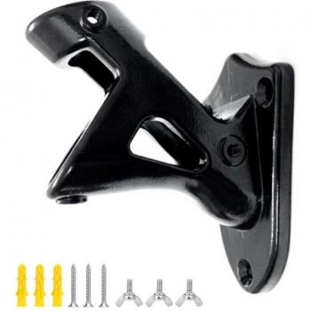 Heavy Duty Flag Pole Mounting Bracket (Black)