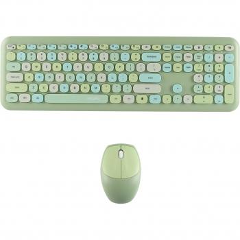 Set de Teclado Ergonómico y Mouse Verde