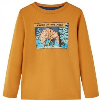 VidaXL Youth Long Sleeve T-Shirt Dark Ochre 116