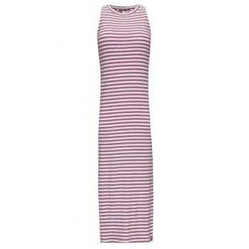 QS Geschlitztes Rippminikleid mit Rundhalsausschnitt
