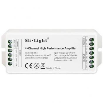 Amplificador LEDBOX 4 Canais com Controle Remoto