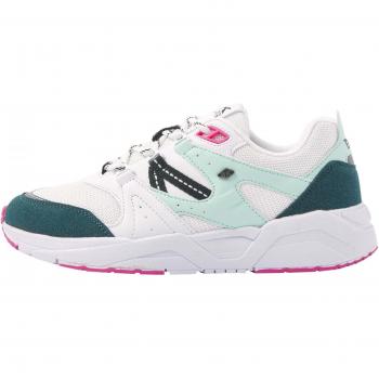 Baskets Basses Semi-Compensées BK Blanc Femme Textile Lacets