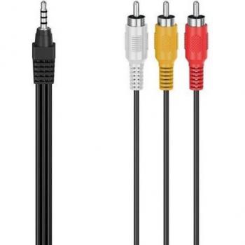 Câble audio/vidéo HAMA 1,5m 3 RCA mâles Jack 3,5mm