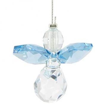 Tranquillité Terrestre CG03 Ange Garde Cristalline Mars Aigue-Marine Lumineux 16 cm