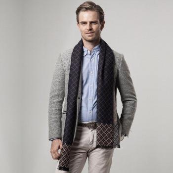 CARTELO Men's Business Plaid Scarf