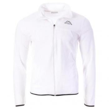 Manches longues blanches Kappa Vaurion – Veste en polaire avec logo brodé