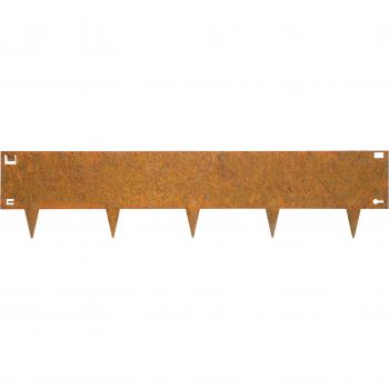 Bordure flexible en acier Corten pour aménagement extérieur 24 x 106 cm