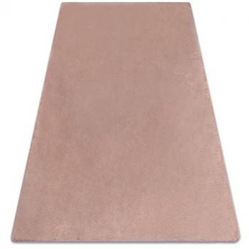 Tapis Doux Shaggy Noir 80x150 cm Rose Pâle
