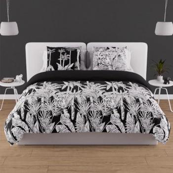 Parure de lit housse de couette 240x220 cm Tigre noir en coton 57 fils