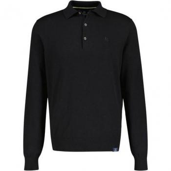 LERROS Langarm-Strickpullover mit 70 % Wolle und eingesticktem Logo