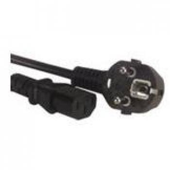 MicroConnect Stromkabel IEC 60320 C13 zu CEE 7/7 (M) 3 m 90° Stecker schwarz