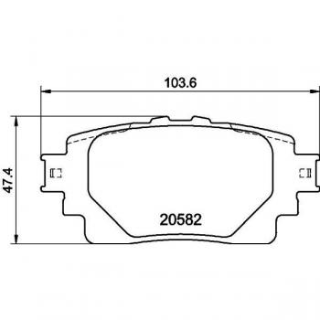 Hella Bremsbeläge hinten für Lexus, Suzuki und Toyota