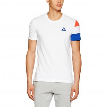 Le Coq Sportif Camiseta TRI SP BBR Cotontech de Manga Corta Hombre Blanco