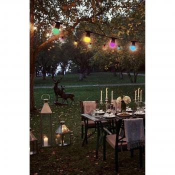 Guirlande décorative extérieure 10 ampoules B22 multicolores 300 Lumens 10m TIBELEC