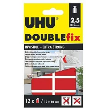 UHU Adhesive Strips Double-Sided 40mm x 19mm