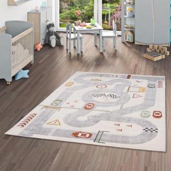 Maui Kids Spielteppich – Rechteckige Rennbahn, 13 mm