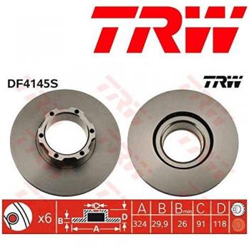 COPPIA DISCHI FRENO ANT TRW MERCEDES-BENZ VARIO 615 D 112KW 98> DF4145S