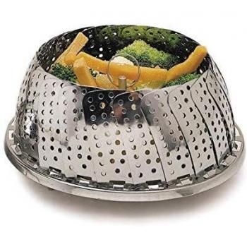 KitchenCraft 28cm Stainless Steel Collapsible Steaming Basket