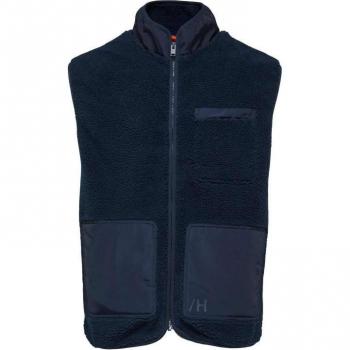 Gilet fleece effetto pelliccia blu scuro Hangus Uomo SELECTED