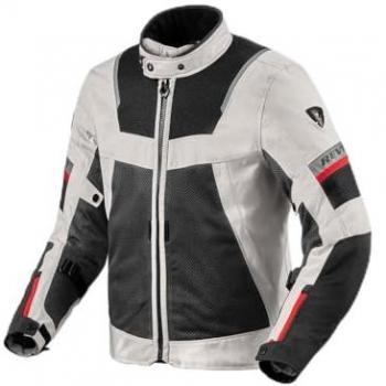 Veste textile de moto imperméable Revit Tornado 4 H2O Noir Argent taille M