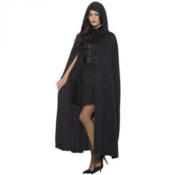 Deluxe schwarzer Umhang für Halloween-Kostüme