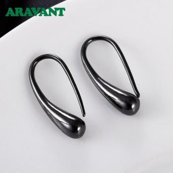 Joyería de plata 925, aretes colgantes forma de lágrima/gota, para hombre y mujer, elegible en cuatro colores