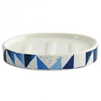 Porte-savon en céramique CALULA teinte bleue MSV