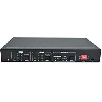 Commutatore Matrice HDMI 2.0 4x2 con Scaling e Potenza di 7,5 W