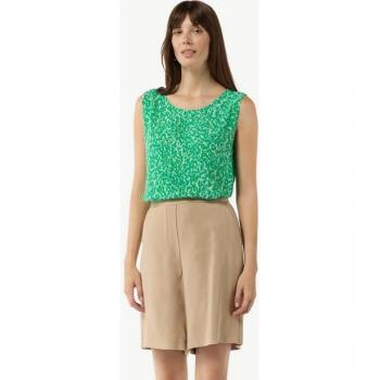 Comma Casual Identity Ärmellose Bluse mit Allover-Muster