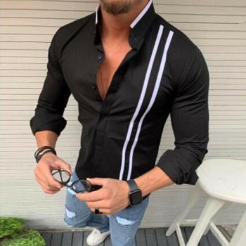 Ropa de Vestir de Algodón con Botones y Cuello V