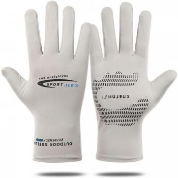 Guantes de Montar de Seda de Hielo con Pantalla Táctil