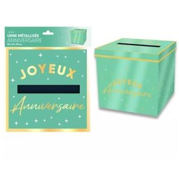 Urne de Collecte Anniversaire 20cm Vert
