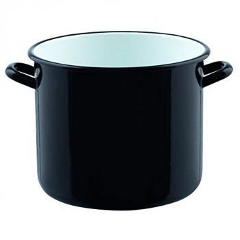 Riess Klassischer Suppentopf Schwarz Emaille 20 cm 4 l Induktion