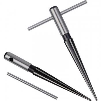 Escariador de mano desbarbador 1/8''-1/2'' y 5-16mm, escariador metálico con agujero de pin, 6 estrías para madera, metal y plástico